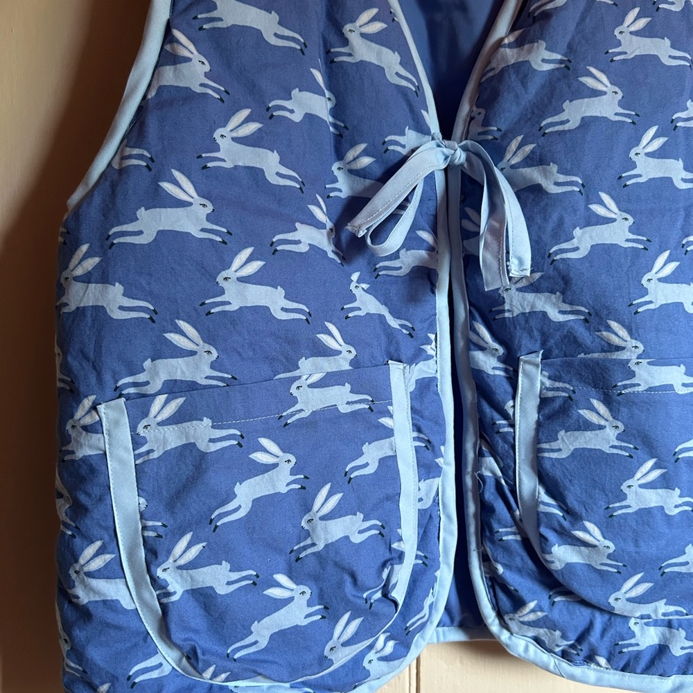 🙈SOLD🙈 Handmade Quilted Bunny Vest - Picture 2 of 2